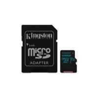 Kingston 128GB microSDXC Canvas Go 90R/45W U3 UHS-I V30 Card + SD Adapter