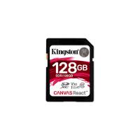 Kingston 128GB SDXC Canvas React 100R/80W CL10 UHS-I U3 V30 A1