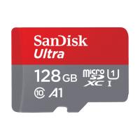 SanDisk Ultra microSDXC, 128GB, U1, C10, A1, UHS-1, 100MB/s R, 4x6, 10Y