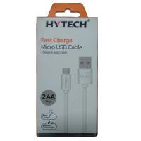 Hytech HY-X85 1m 2.4A Micro Usb Beyaz Şarj Kablosu