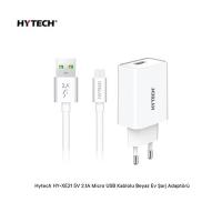 Hytech HY-XE21 5V 2.1A Micro USB  Beyaz Şarj Kablo