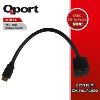 Qport Q-HF2X 2 Port Hdmi Çoklayıcı Adaptör