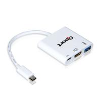 Qport Q-Th03 Type-C To Hdmi 4K+Usb 3.0+Type-C Çev.