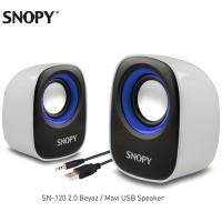 Snopy SN-120 2.0 Beyaz/Mavi USB Speaker