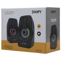 Snopy SN-X23 RGB Işıklı 3W*2 Siyah/Mavi USB Speake