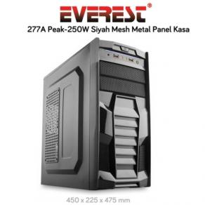 Everest 277A Peak:250W Mesh Metal Panel Siyah Kasa