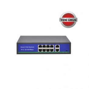 Spy SP-10120PLD 8Port PoE 250m Aktif PoE Switch